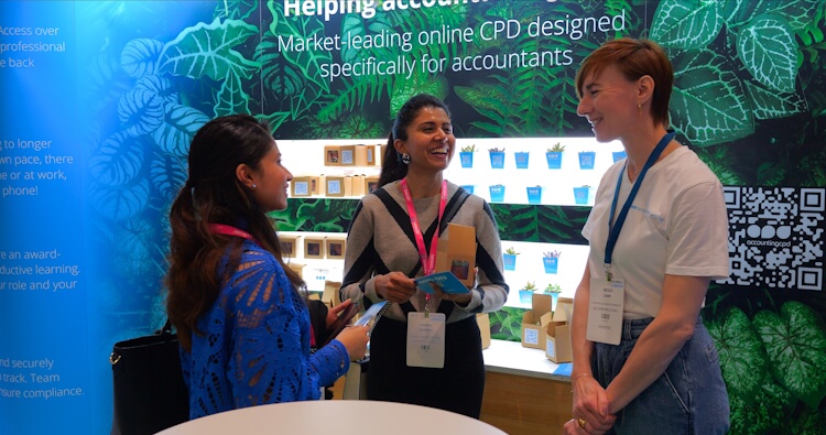 Chatting at Accountex